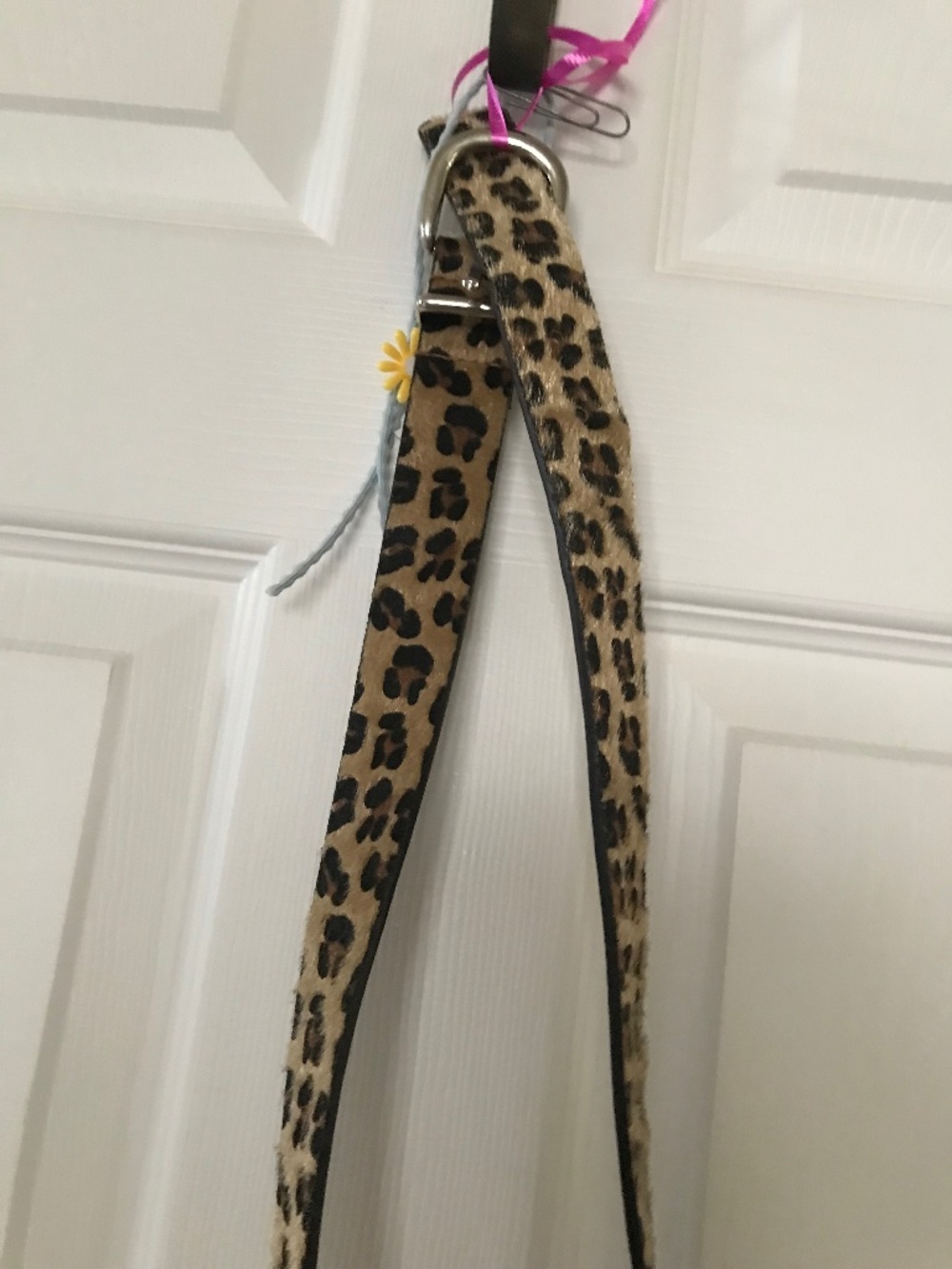 Faux fur animal Spotted Leopard Belt adjustable